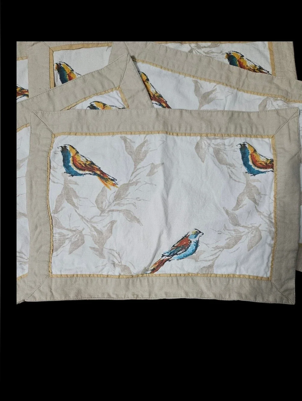 Set of 6 Watercolor Birds Placemats